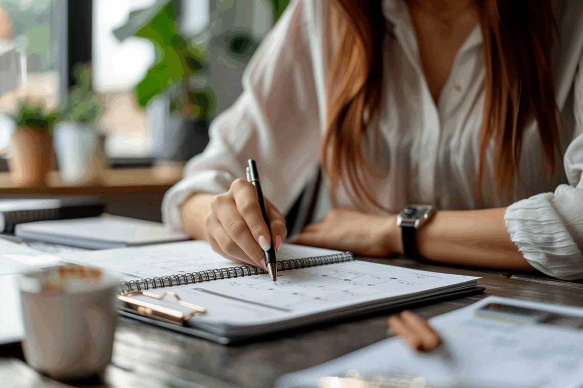 Adult woman reflecting on ADHD symptoms while managing daily responsibilities.