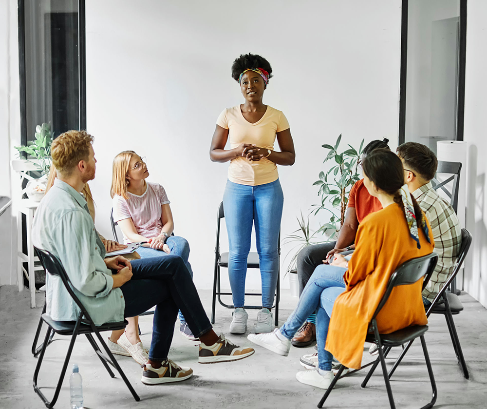recovery group meeting for eating disorders