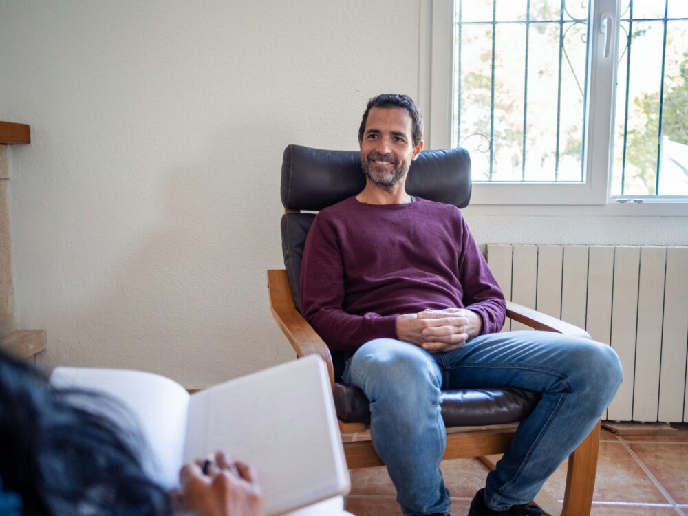 Adult attending outpatient mental health counseling near Trenton NJ