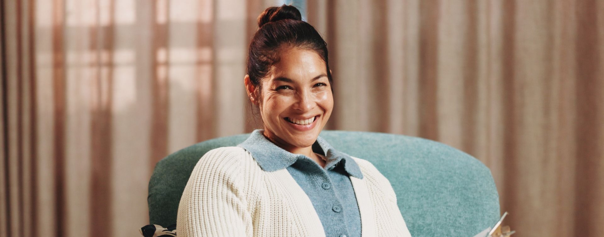 Photo of a counsellor smiling and feeling really hopeful for her patient during Mental Health Treatment in Voorhees, NJ