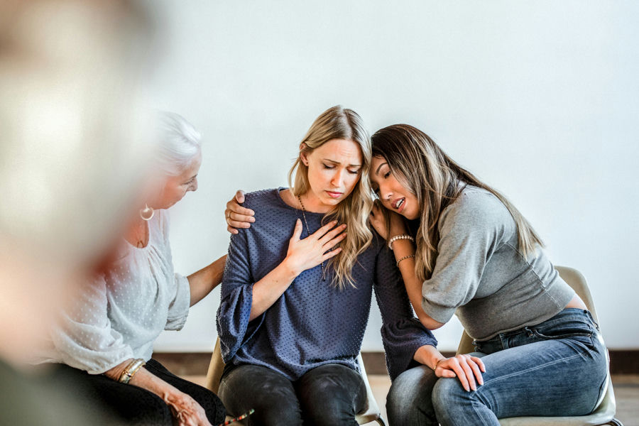 women in group therapy at a women's rehab Program