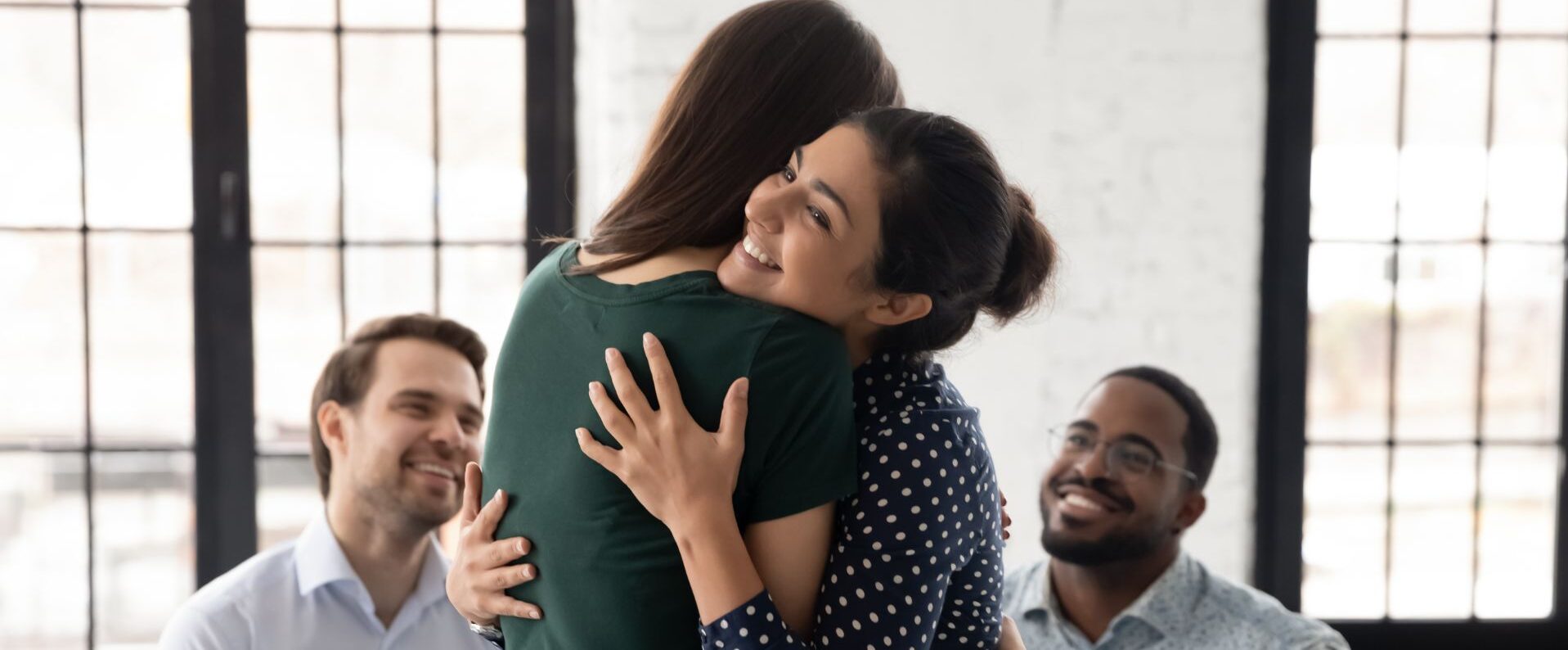 Woman hugging sister after completing Mental Health Treatment in Sicklerville, NJ